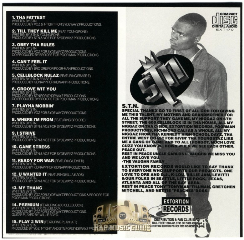 S.T.N. - Game Stress: 1st Press. CD | Rap Music Guide